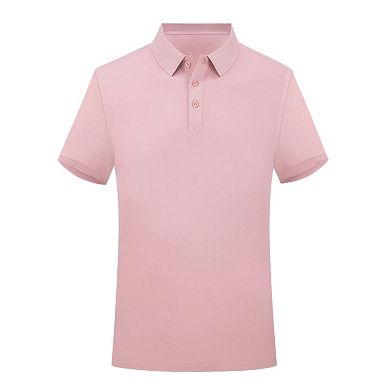 Men's Polo Short Sleeve Lightweight Regular Fit Casual or Business Solid Golf Shirt