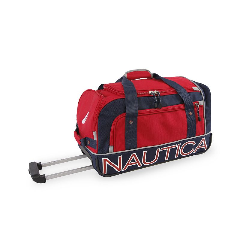 Nautica 22-Inch Softside Wheeled Duffel Bag, Red