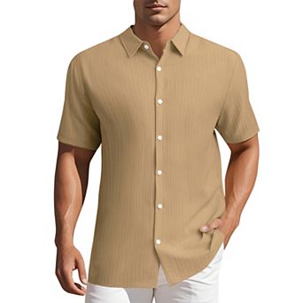 Men's Shirts Short Sleeve Button Down Beach Summer Casual Shirt