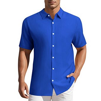 Men's Shirts Short Sleeve Button Down Beach Summer Casual Shirt