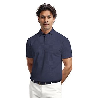 Men's Grand Slam Diamond Jacquard Golf Polo