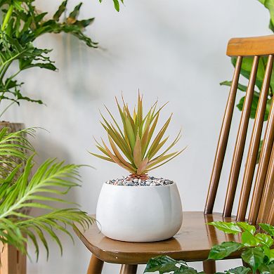 4Pcs Artificial Succulent Plants Fake Sword Plant, 7.5 Inch Large Faux Succulents Unpotted