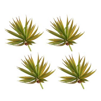 4 pc Artificial Succulent Plants Fake Sword Plant, 7.5 Inch Large Faux Succulents Unpotted