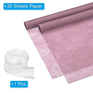 22.8"x22.8" Flower Wrapping Paper, 20 Sheets Non-Woven Waterproof Florist Floral Bouquet Wrap Paper