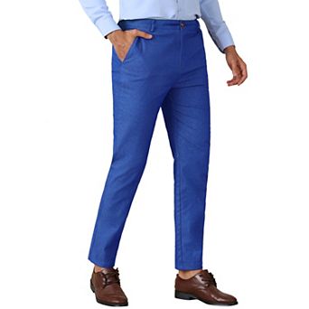 Dress Pants for Men's Skinny Slim Fit Pants Flat Front Business Trousers