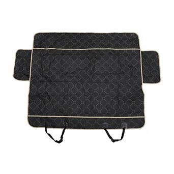 Durable Car Seat Cover for Pet Football Checkered Pattern Grey 1 pc