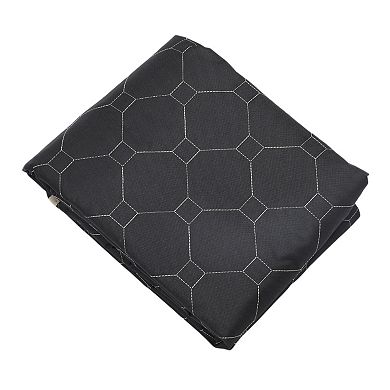 Durable Car Seat Cover for Pet Football Checkered Pattern Grey 1 Pc