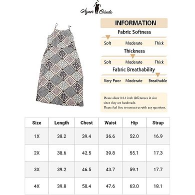 Plus Size Boho Dress For Women Bohemian Sleeveless Spaghetti Strap Midi Summer Dresses