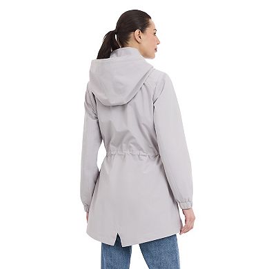 Women's London Fog Snap-Front Removable Hood Anorak Jacket