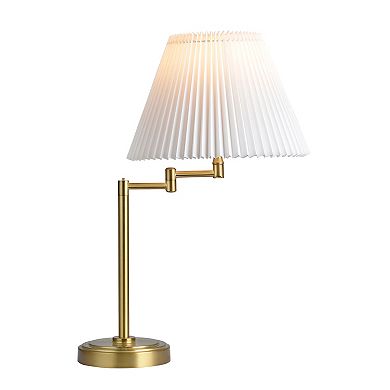 Brushed Brass Swing-Arm Table Lamp