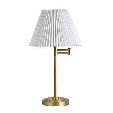 Brushed Brass Swing-Arm Table Lamp