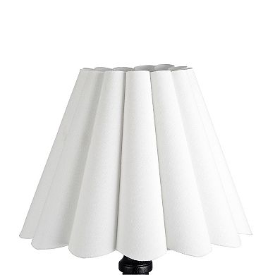 Black Table Lamp with Scallop Shade