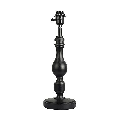 Black Table Lamp with Scallop Shade