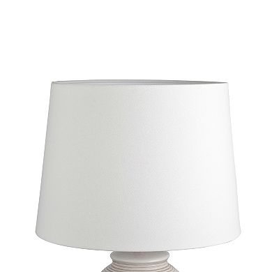 Ceramic Beige Stripe Table Lamp