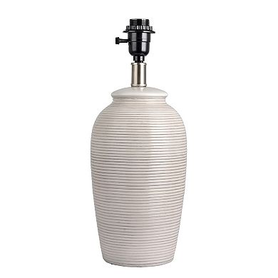 Ceramic Beige Stripe Table Lamp