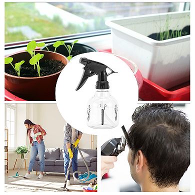 Durable Hair Spray Bottles Hand Pressure Type for Hair 250ml Black Clear 1 Pc