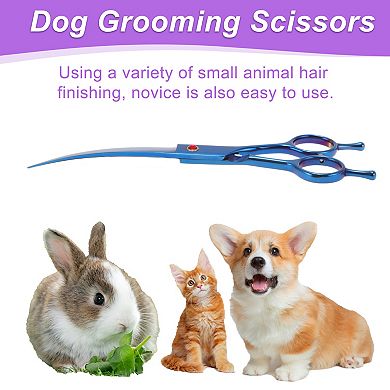 Dog Grooming Scissors, with Ergonomic Handle, Downward Curved Dog Clippers, 7.5 Inch