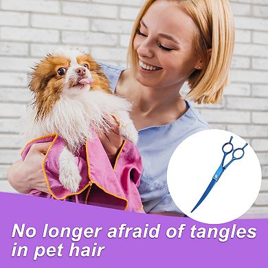 Dog Grooming Scissors, with Ergonomic Handle, Downward Curved Dog Clippers, 7.5 Inch