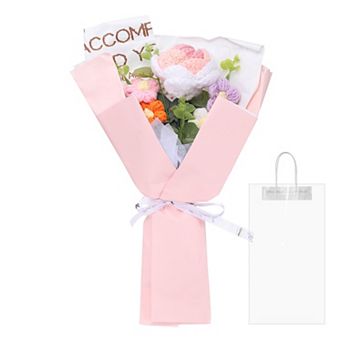 Crochet Flowers Bouquet, Handmade Knitted Bouquet, Crochet Artificial Flower, Graduation Bouquet