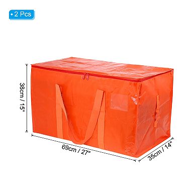 Extra Large Moving Bags, 2 Pack with Reinforced Handles and Zipper Storage Tote Packing Bags