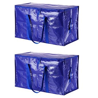 Extra Large Moving Bags, 2 Pack with Reinforced Handles and Zipper Storage Tote Packing Bags