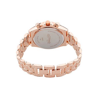 Ed Hardy Women's Colorful Crystal Bezel Rose Gold Tone Watch