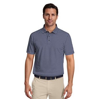 Men's Grand Slam Short Sleeve Mini Geo Golf Ball Polo