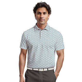 Men's Grand Slam Manhattan Cocktail Print Golf Polo