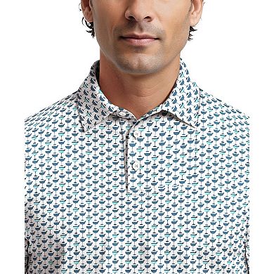 Men's Grand Slam Manhattan Cocktail Print Golf Polo