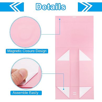 13"x10"x5" Magnetic Gift Box, Collapsible Paper Party Favor Boxes with Lid and Ribbon for Wedding