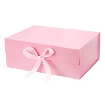 13"x10"x5" Magnetic Gift Box, Collapsible Paper Party Favor Boxes with Lid and Ribbon for Wedding