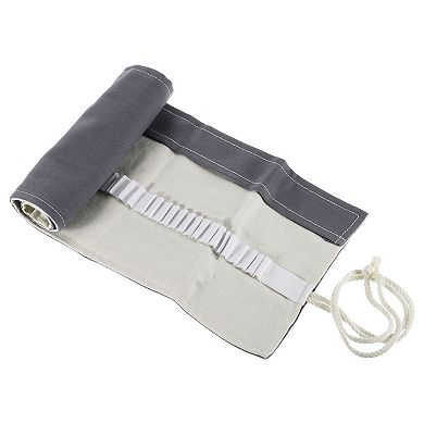 Handmade Roll Up Pencil Case, Canvas Pencil Wrap Pouch Pen Holder Organizer for Artist Drawing