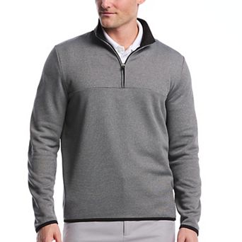 Men's Grand Slam Heather Stripe Fleece 1/4 Zip Golf Pullover