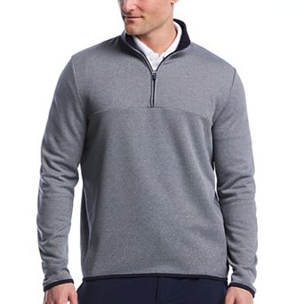 Men's Grand Slam Heather Stripe Fleece 1/4 Zip Golf Pullover