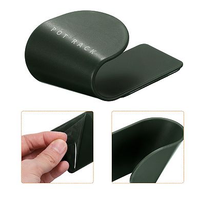 6Pairs of Adjustable Wall Mount Pot Lid Holder Cabinet Door Pot Hangers for Kitchen Wall Mount