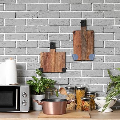 6Pairs of Adjustable Wall Mount Pot Lid Holder Cabinet Door Pot Hangers for Kitchen Wall Mount