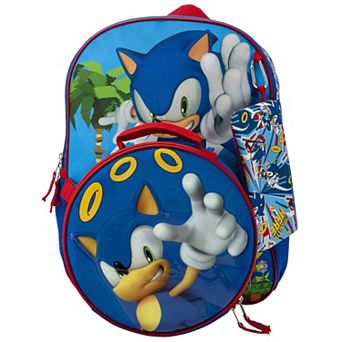 Kids Sonic 5 pc Backpack Set