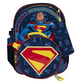 Kids Superman 5 pc Backpack Set