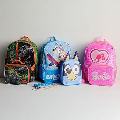 Bluey 5-Piece Backpack, Lunch Bag, Pencil Case, Water Bottle, & Carabiner Set