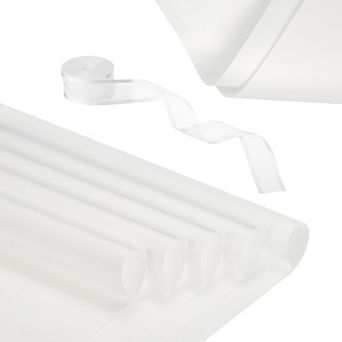 Flower Wrapping Paper Waterproof Flower Paper Wraps with Ribbon Floral Bouquet Supplies