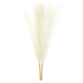 2 pc Faux Pampas Grass 17 Inch 10 Stem Artificial Fake Dried Pampas Grass Decor