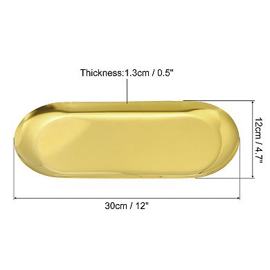 4 Pcs Stainless Steel Decorative Trays, Bathroom Trays, Small Serving Trays
