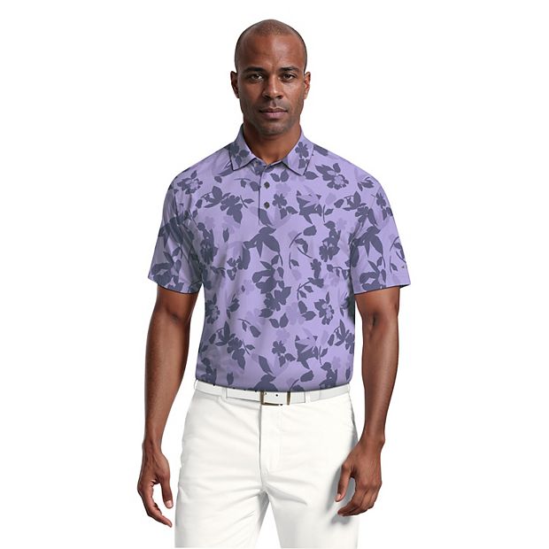 Men's Grand Slam Fall Floral Print Golf Polo