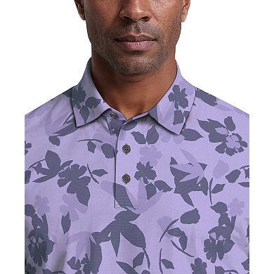 Men's Grand Slam Fall Floral Print Golf Polo