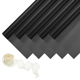 20 Sheets Flower Wrapping Paper, 22x22 Inch Floral Packaging Waterproof Paper with Ribbons