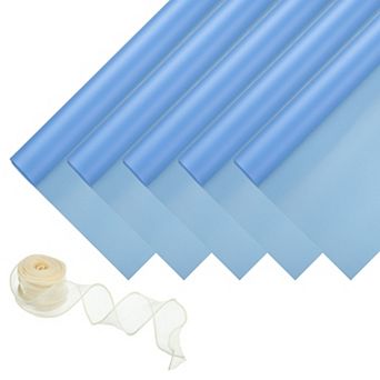 20 Sheets Flower Wrapping Paper, 22x22 Inch Floral Packaging Waterproof Paper with Ribbons