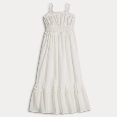 Juniors' Pink Republic Maxi Tiered Smocked Dress