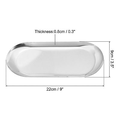 4 Pcs Stainless Steel Decorative Trays, Bathroom Trays, Serving Trays