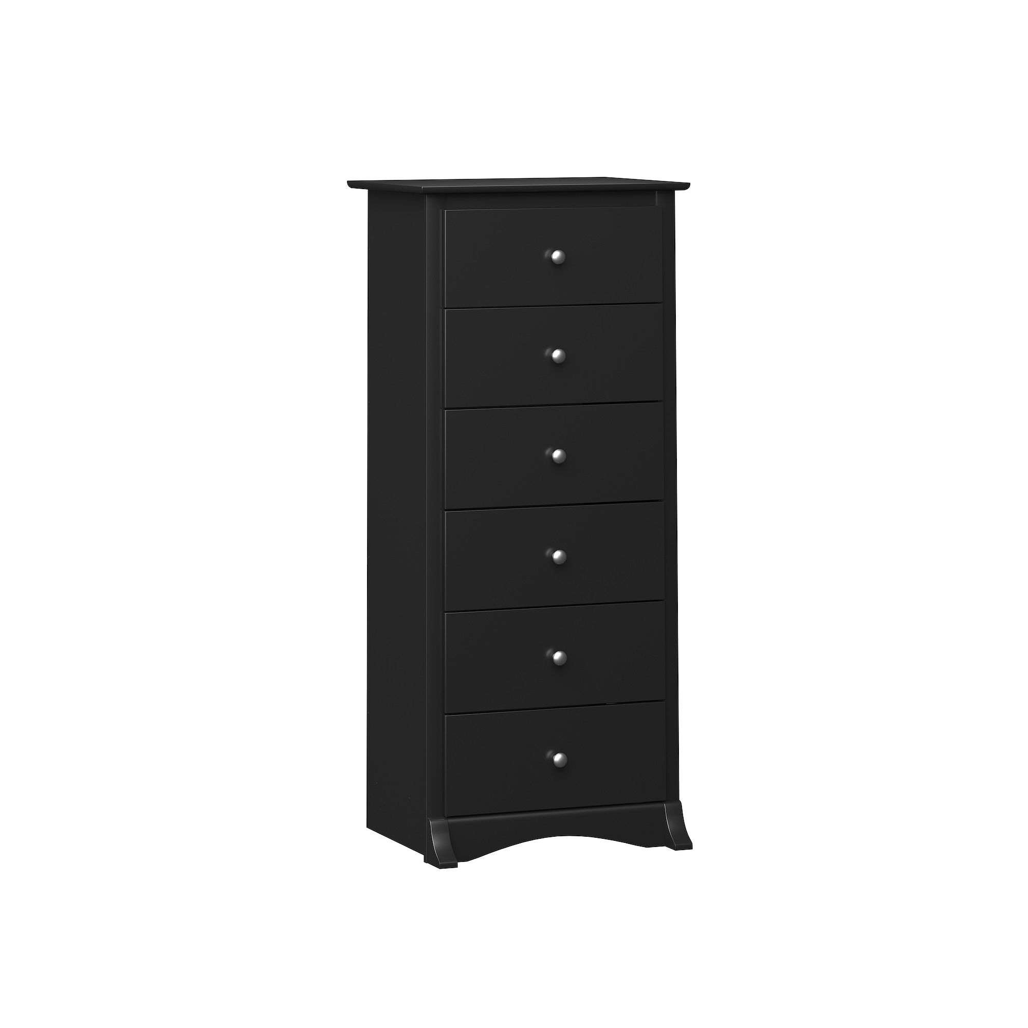 Prepac Tall 6-Drawer Dresser, Black