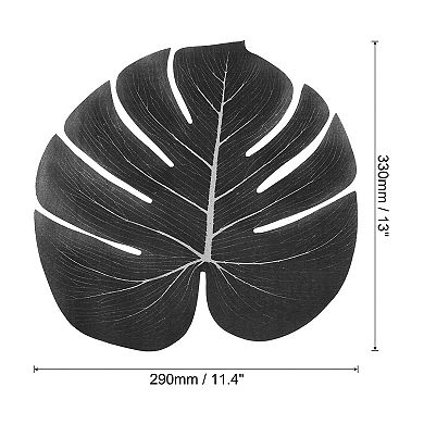 13" Palm Leaves, 24 Pack Artificial Faux Palm Fronds Fake Palm Leaf Simulation Tree Leaves